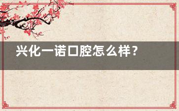 兴化一诺口腔怎么样？德国标准+数智化诊疗|五里东路10号|医生技术稳口碑好